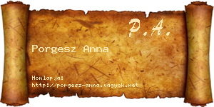 Porgesz Anna névjegykártya